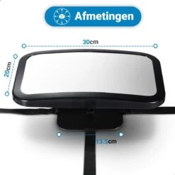 Verstelbare Baby Achteruitkijk Autospiegel - Auto Veiligheidsspiegel Baby - Achterbank Spiegel Baby - AutoSpiegel Baby - Babyspiegel Auto - Kinder Autospiegel - Zwart -Babyproducten 1200x1200 134