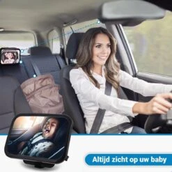 Verstelbare Baby Achteruitkijk Autospiegel - Auto Veiligheidsspiegel Baby - Achterbank Spiegel Baby - AutoSpiegel Baby - Babyspiegel Auto - Kinder Autospiegel - Zwart -Babyproducten 1200x1200 140