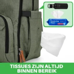 Brisby Slijtvaste Luiertas – Verzorgingstas – Met Buggymontage - Groen -Babyproducten 1200x1200 1483
