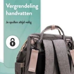 Luiertas Rugzak - Monx Luiertas Verzorgingstas Met Uitklapbaar Babybedje - Overzichtelijke Luierrugzak Extra Buggy En Kinderwagen Haken Inclusief Geïsoleerde Flessenhouder - Grijs -Babyproducten 1200x1200 1601