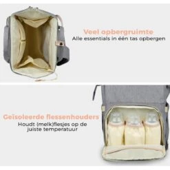 LifeGoods Luiertas Rugzak - Incl. Buggy En Kinderwagen Haken - Complete Set - 23.8 L - Grijs 18 LifeGoods Luiertas Rugzak - Incl. Buggy En Kinderwagen Haken - Complete Set - 23.8 L - Grijs -Babyproducten 1200x1200 1640