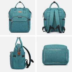 Miss Lulu Luiertas Rugzak - Inclusief Buggy En Kinderwagen Haken - Groen (E6705 GN) -Babyproducten 1200x1200 1646