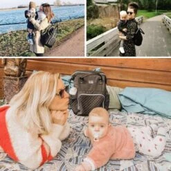 NanaBeebi Luiertas Rugzak Met Verschoonmatje - Zwart - Inclusief Flessenwarmhouder - Kinderwagenhaken En Isoleervak -Babyproducten 1200x1200 1666