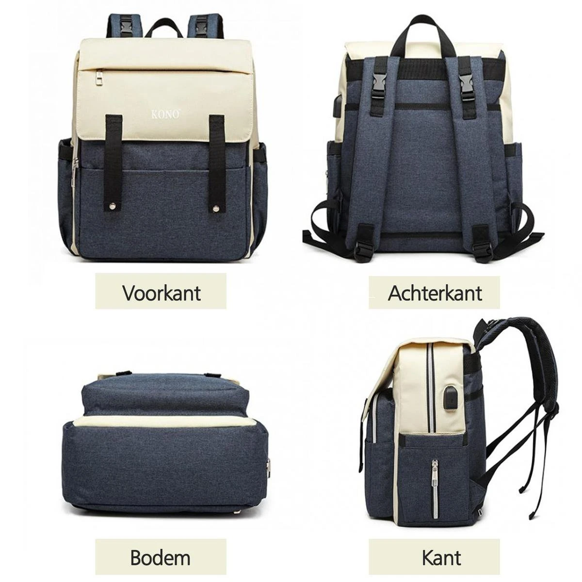 Miss Lulu Luier- En Verzorgingstas - Luiertas Met USB Oplaadstation - Baby Rug Tas Met Isoleervak - Reis Rugzak - Grote Capaciteit - Unisex/Jongens/Meisjes - Blauw (E1970 NY) 7 Miss Lulu Luier- En Verzorgingstas - Luiertas Met USB Oplaadstation - Baby Rug Tas Met Isoleervak - Reis Rugzak - Grote Capaciteit - Unisex/Jongens/Meisjes - Blauw (E1970 NY) - Afbeelding 5