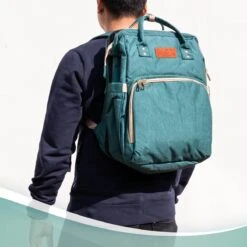 Luiertas Rugzak - Monx Luiertas Verzorgingstas Met Uitklapbaar Babybedje - Overzichtelijke Luierrugzak Extra Buggy En Kinderwagen Haken Inclusief Geïsoleerde Flessenhouder - Groen -Babyproducten 1200x1200 1723