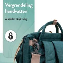 Luiertas Rugzak - Monx Luiertas Verzorgingstas Met Uitklapbaar Babybedje - Overzichtelijke Luierrugzak Extra Buggy En Kinderwagen Haken Inclusief Geïsoleerde Flessenhouder - Groen -Babyproducten 1200x1200 1728