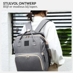Buxibo 2-in-1 Luier- En Verzorgingstas - Inclusief Verschoon Matje - Baby Rug Tas Met Isoleervak - Diaper Backpack Bag - Reis Rugzak Inclusief Buggy En Kinderwagen Haken - Grote Capaciteit - -Babyproducten 1200x1200 1777