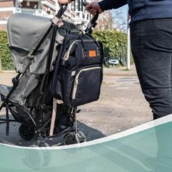 Luiertas Rugzak - Monx Luiertas Verzorgingstas Met Uitklapbaar Babybedje - Overzichtelijke Luierrugzak Extra Buggy En Kinderwagen Haken Inclusief Geïsoleerde Flessenhouder - Zwart -Babyproducten 1200x1200 1803