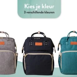 Luiertas Rugzak - Monx Luiertas Verzorgingstas Met Uitklapbaar Babybedje - Overzichtelijke Luierrugzak Extra Buggy En Kinderwagen Haken Inclusief Geïsoleerde Flessenhouder - Zwart -Babyproducten 1200x1200 1804