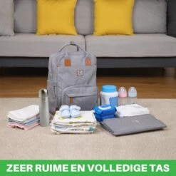 Brisby Slijtvaste Luiertas – Verzorgingstas – Met Buggymontage - Lichtgrijs -Babyproducten 1200x1200 1853