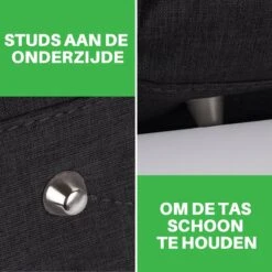 Brisby Slijtvaste Luiertas - Verzorgingstas Groot -Zwart - Inclusief Verschoonmatje - Isoleervakken - Fopspeen Houder - Makkelijk Te Bevestigen Aan De Kinderwagen -Babyproducten 1200x1200 1866