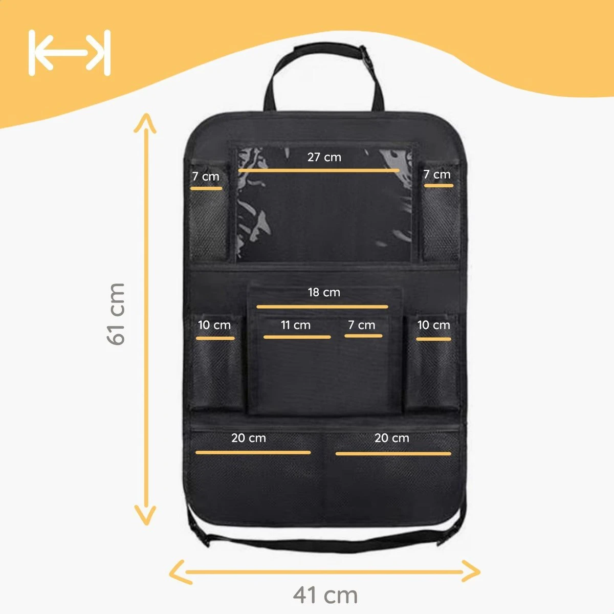 Merkloos Autostoel Organizer Met Tablet Houder - Universele Autostoel Beschermer - Autostoel Hoes Voor Kinderen 11 Merkloos Autostoel Organizer Met Tablet Houder - Universele Autostoel Beschermer - Autostoel Hoes Voor Kinderen - Afbeelding 9