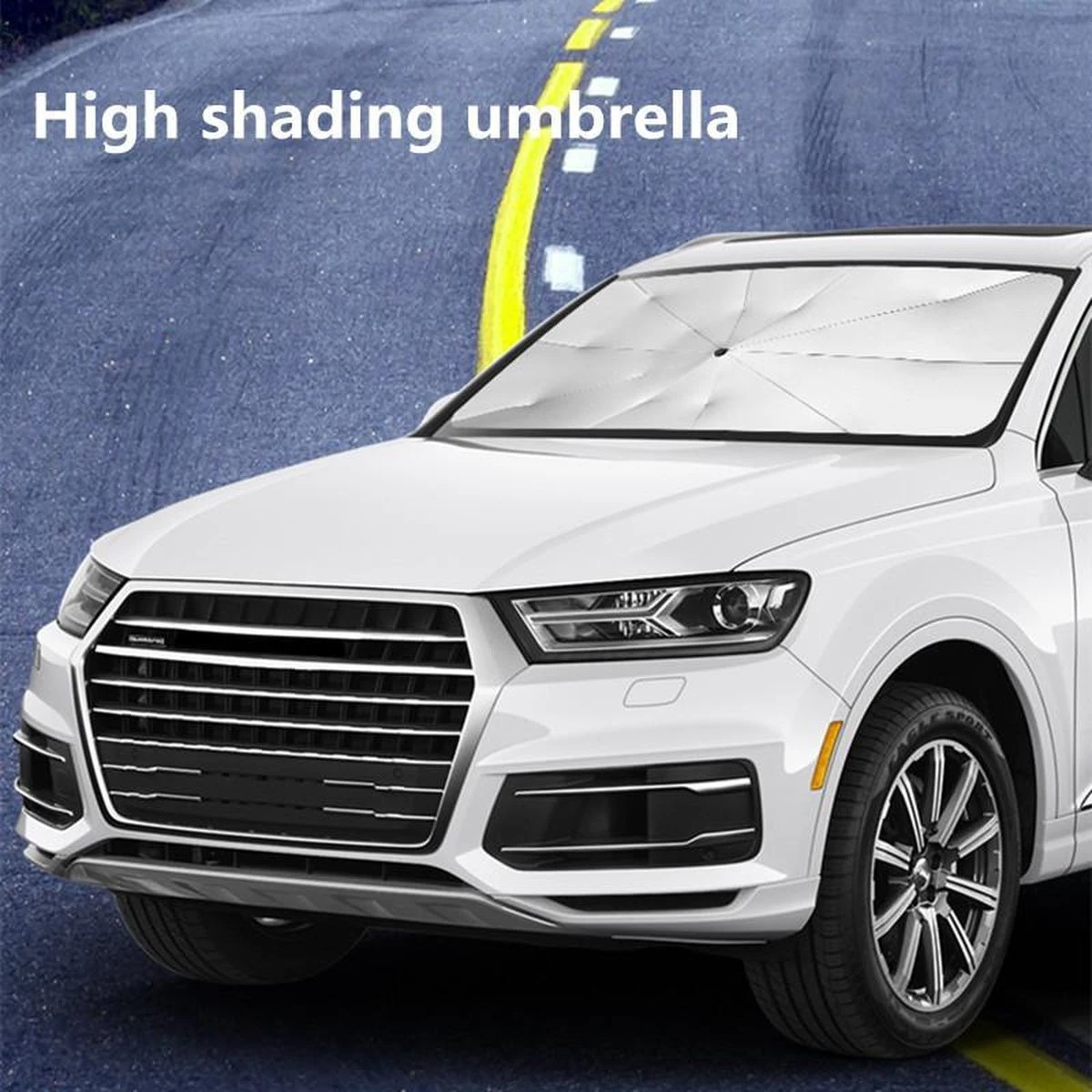 TDR - Zonnescherm / Autoparaplu - Binnenkant Voorruit Auto - Opvouwbaar - Hitte En UV Bescherming - 122 X 65 Cm 5 TDR - Zonnescherm / Autoparaplu - Binnenkant Voorruit Auto - Opvouwbaar - Hitte En UV Bescherming - 122 X 65 Cm - Afbeelding 3