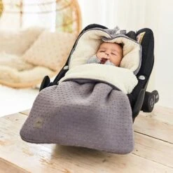 Jollein Voetenzak Voor Autostoel & Kinderwagen - Bliss Knit - Storm Grey -Babyproducten 1200x1200 2078