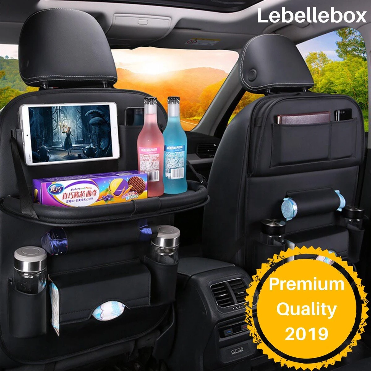 Merkloos PREMIUM Autostoel Organizer - Carseat Organiser - Auto Stoel Organizer - Tablet Houder - Auto Tafeltje - Auto Organizer - Beker Houder - Paraplu Houder - Tissue Doos Houder 3 Merkloos PREMIUM Autostoel Organizer - Carseat Organiser - Auto Stoel Organizer - Tablet Houder - Auto Tafeltje - Auto Organizer - Beker Houder - Paraplu Houder - Tissue Doos Houder