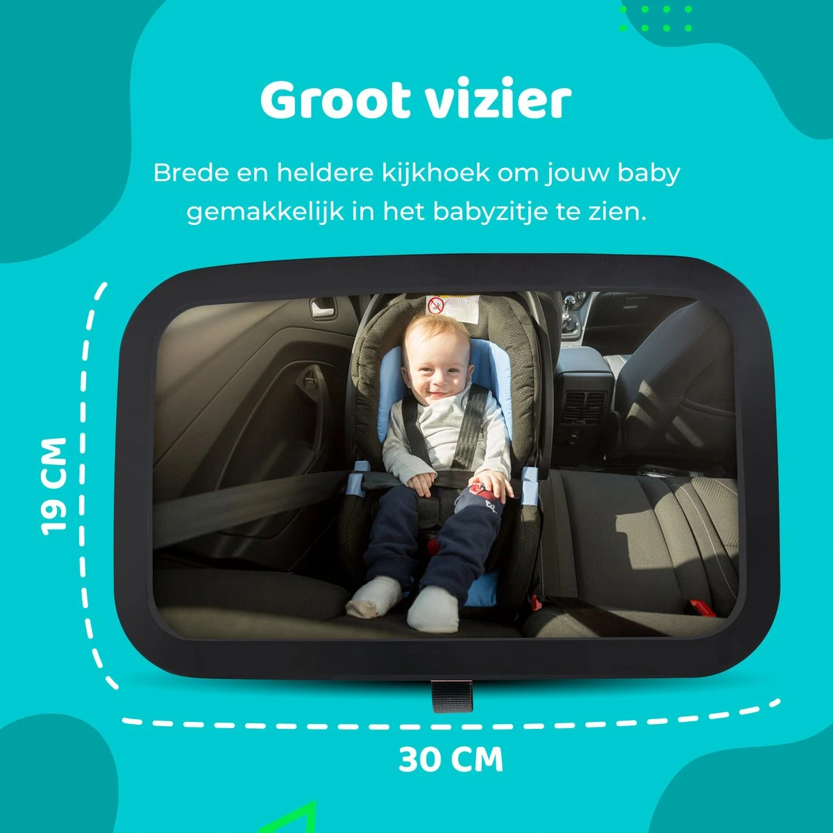 Aomni Verstelbare Autospiegel Baby – 360 Graden Roteerbare Baby Spiegel Auto – Kinder Achteruitkijkspiegel 4 Aomni Verstelbare Autospiegel Baby – 360 Graden Roteerbare Baby Spiegel Auto – Kinder Achteruitkijkspiegel - Afbeelding 2