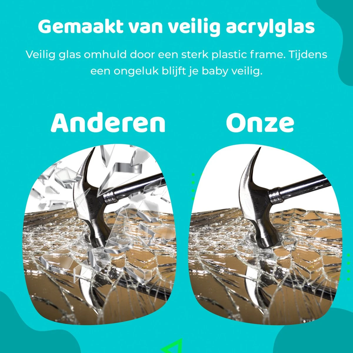 Aomni Verstelbare Autospiegel Baby – 360 Graden Roteerbare Baby Spiegel Auto – Kinder Achteruitkijkspiegel 5 Aomni Verstelbare Autospiegel Baby – 360 Graden Roteerbare Baby Spiegel Auto – Kinder Achteruitkijkspiegel - Afbeelding 3