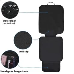 Professor Q - Autostoelhoes - Autostoelbeschermer - Autostoel Beschermer - Zwart -Babyproducten 1200x1200 362