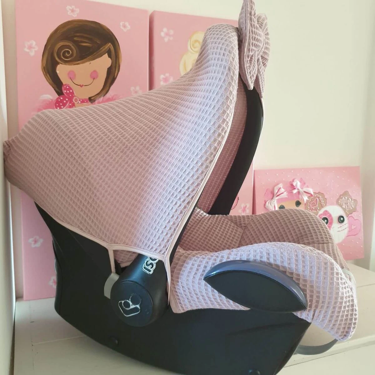 Wazzhappening - Maxi Cosi Hoes Set - Oudroze - Autostoelhoes 4 Wazzhappening - Maxi Cosi Hoes Set - Oudroze - Autostoelhoes - Afbeelding 2