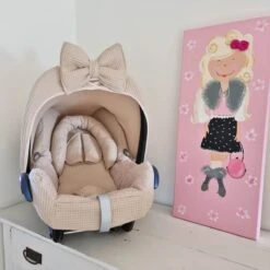 Wazzhappening - Maxi Cosi Hoes Set Bobbie - Karamel - Wafel - Badstof - Autostoelhoes -Babyproducten 1200x1200 461