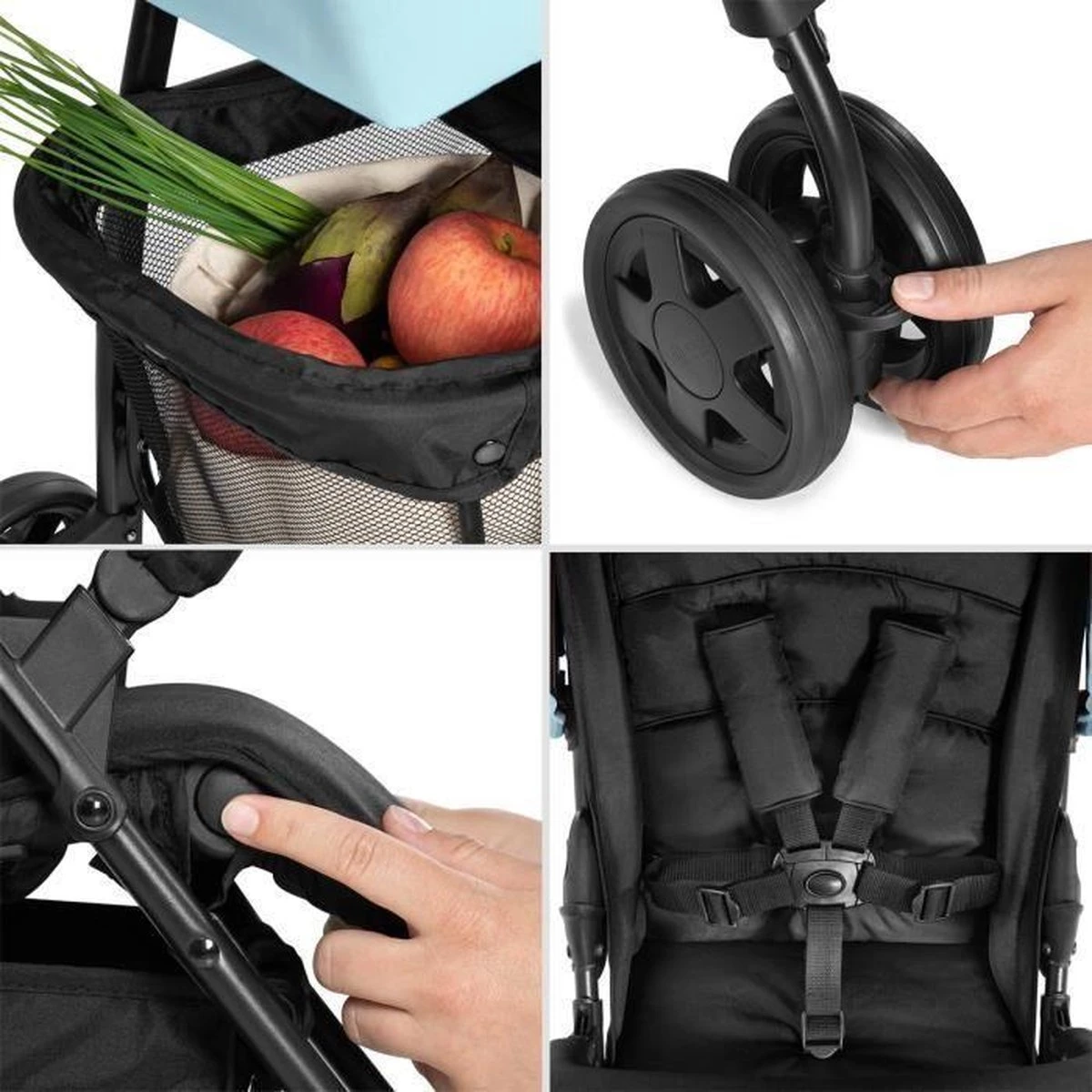 HAUCK Sport Wandelwagen Met Wandelstok - Blauw 5 HAUCK Sport Wandelwagen Met Wandelstok - Blauw - Afbeelding 3