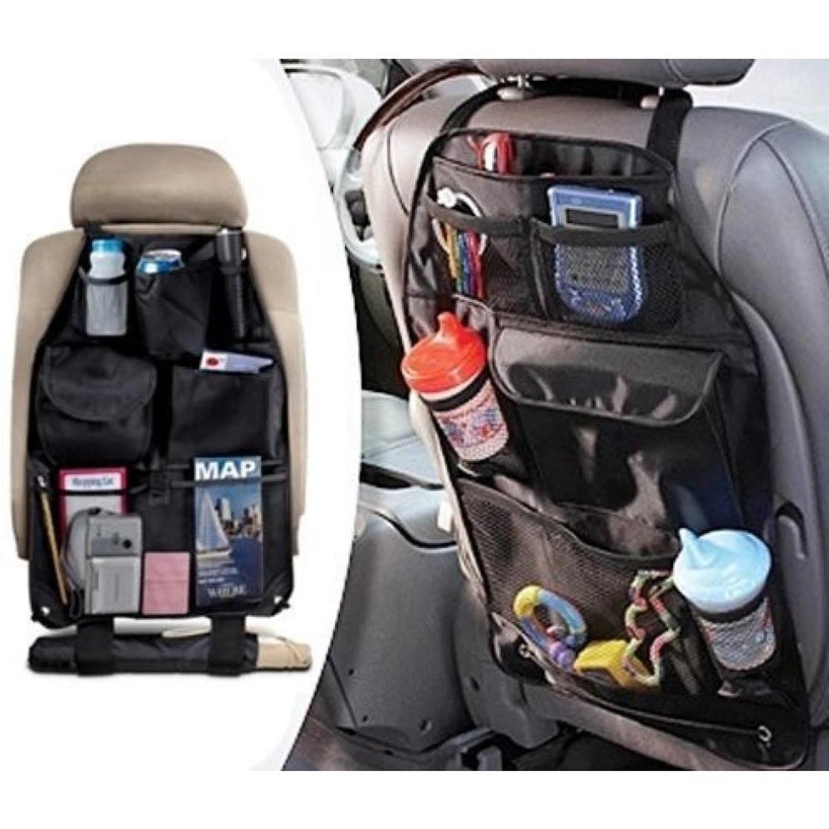 Merkloos Autostoel Organizer 5 Merkloos Autostoel Organizer - Afbeelding 3