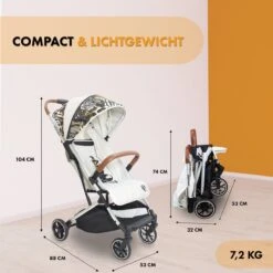 Deryan Luxe Rolo Luxe Lichtgewicht Buggy - Zoo Creme -Babyproducten 1200x1200 650