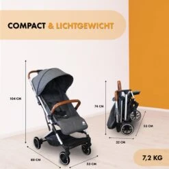 Deryan Rolo Luxe Lichtgewicht Buggy - Grijs -Babyproducten 1200x1200 658