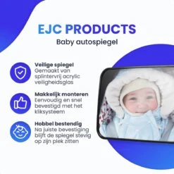 Autospiegel Baby - Achteruitkijkspiegel - Eenvoudig Monteren - Hoofdsteun Achterbank - EJC Products 15 Autospiegel Baby - Achteruitkijkspiegel - Eenvoudig Monteren - Hoofdsteun Achterbank - EJC Products -Babyproducten 1200x1200 71