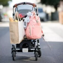 Jinius ® - Boodschappen Haak - Kinderwagen Tassenhaakjes - Haakjes Voor Tassen - Buggy Haakjes - Bruin - Set Van 2 -Babyproducten 1200x1200 731