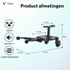 Vosoi - Meerijdplankje - Kinderwagen - Buggy's - Onderweg - Universeel - Verstelbaar - Zitje - Onderweg - 2 Wielen - Kinderwagen Accessoires 12 Vosoi - Meerijdplankje - Kinderwagen - Buggy's - Onderweg - Universeel - Verstelbaar - Zitje - Onderweg - 2 Wielen - Kinderwagen Accessoires -Babyproducten 1200x1200 740