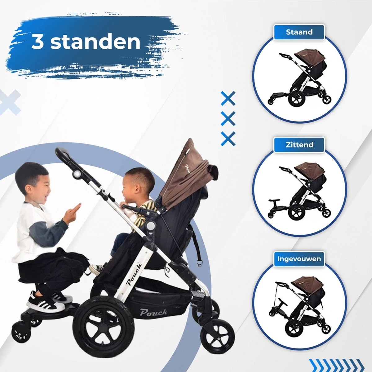 MESC Meerijdplankje Universeel Voor Buggy En Kinderwagen - Meerijdplankje Met Zitje 5 MESC Meerijdplankje Universeel Voor Buggy En Kinderwagen - Meerijdplankje Met Zitje - Afbeelding 3