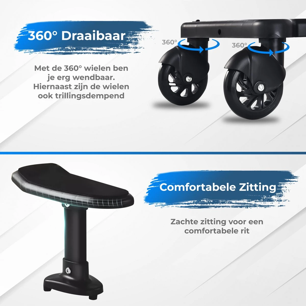 MESC Meerijdplankje Universeel Voor Buggy En Kinderwagen - Meerijdplankje Met Zitje 7 MESC Meerijdplankje Universeel Voor Buggy En Kinderwagen - Meerijdplankje Met Zitje - Afbeelding 5