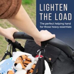 BOTC Kinderwagen Tassenhaakjes - Leer - Haakjes Voor Tassen - Set Van 2 - Leather - Extra Stevig - Buggy Haakjes - Zwart -Babyproducten 1200x1200 773