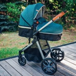 MoMi Kinderwagen - Compacte 2 In 1 Combiwagen - Limuru - Groen (geschikt Van 0-3 Jaar) -Babyproducten 1200x1200 859