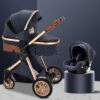 Merkloos Kinderwagen 3-in-1 – Luxe Kinderwagen - Buggy – Wandelwagen - Multifunctioneel – Opklapbaar – Incl Autostoel – Blauw -Babyproducten 1200x1200 862