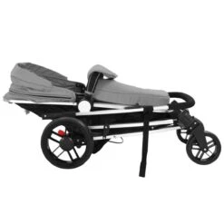 VidaXL Kinderwagen 2-in-1 Aluminium Grijs En Zwart -Babyproducten 1200x1200 946