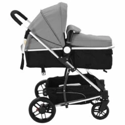 VidaXL Kinderwagen 2-in-1 Aluminium Grijs En Zwart -Babyproducten 1200x1200 949