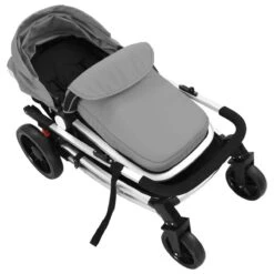 VidaXL Kinderwagen 2-in-1 Aluminium Grijs En Zwart -Babyproducten 1200x1200 950