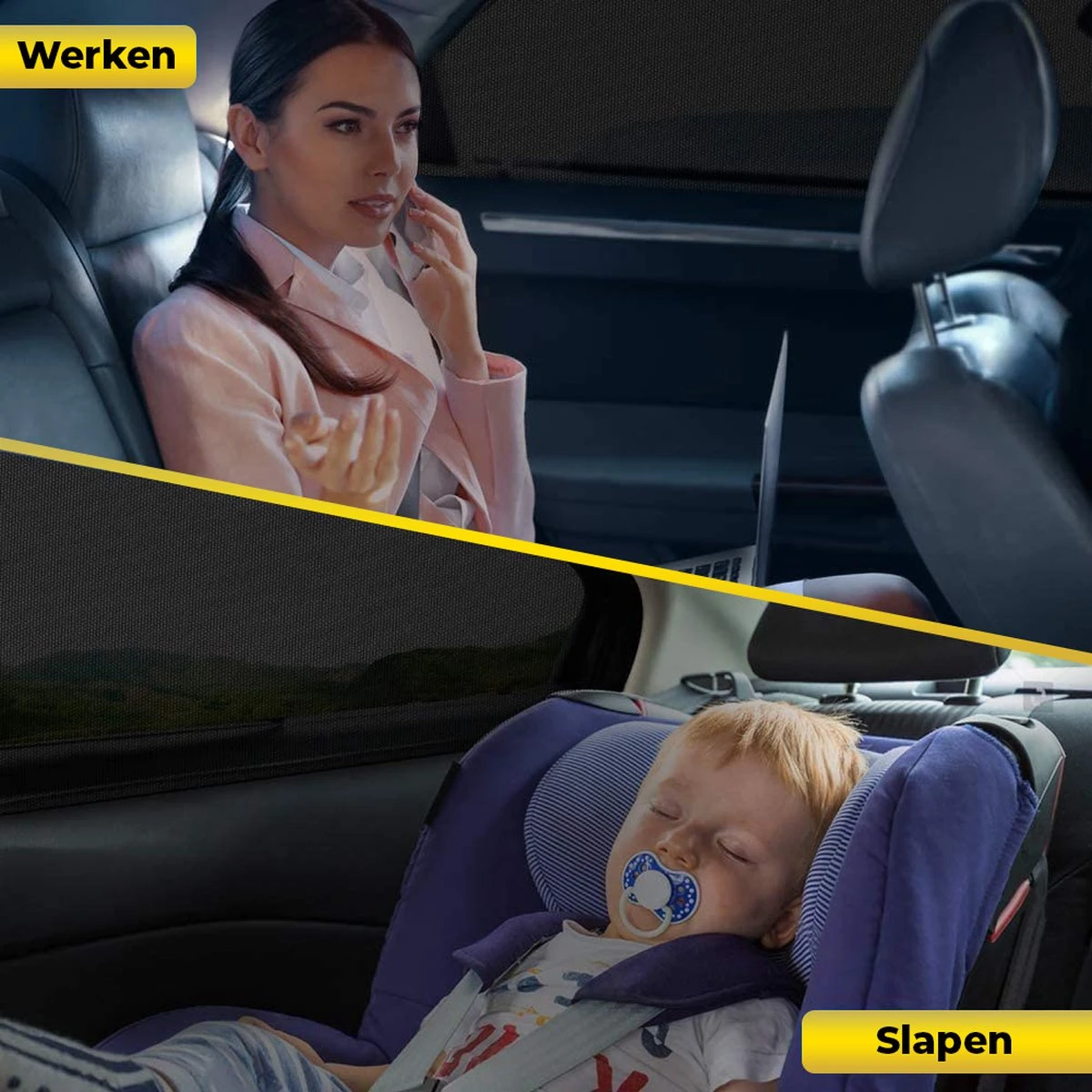 MostEssential Premium Zonnescherm Auto Baby – Zonnescherm Auto Zijruit - Zonwering Auto Voor Baby En Kind – UV Protectie - Zonder Zuignappen - Inclusief Luxe Opbergtas 9 MostEssential Premium Zonnescherm Auto Baby – Zonnescherm Auto Zijruit - Zonwering Auto Voor Baby En Kind – UV Protectie - Zonder Zuignappen - Inclusief Luxe Opbergtas - Afbeelding 7
