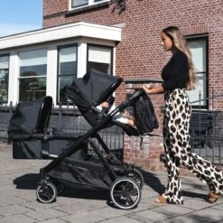 Deryan Evy Kinderwagen - Duo Kinderwagen - Uitbreidbaar - Inclusief Reiswieg - Zwart -Babyproducten 1200x1200 984