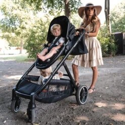 Deryan Evy Kinderwagen - Duo Kinderwagen - Uitbreidbaar - Inclusief Reiswieg - Zwart -Babyproducten 1200x1200 985