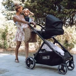 Deryan Evy Kinderwagen - Duo Kinderwagen - Uitbreidbaar - Inclusief Reiswieg - Zwart -Babyproducten 1200x1200 986