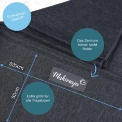 Makimaja Baby Sling - Donkergrijs - Hoge Kwaliteit 100% Natuurlijk Katoen Baby Sling - Baby Sling Pasgeborenen En Baby's Tot 15 Kg - Plus Inclusief: Baby Slabbetje -Babyproducten 1200x1200 996