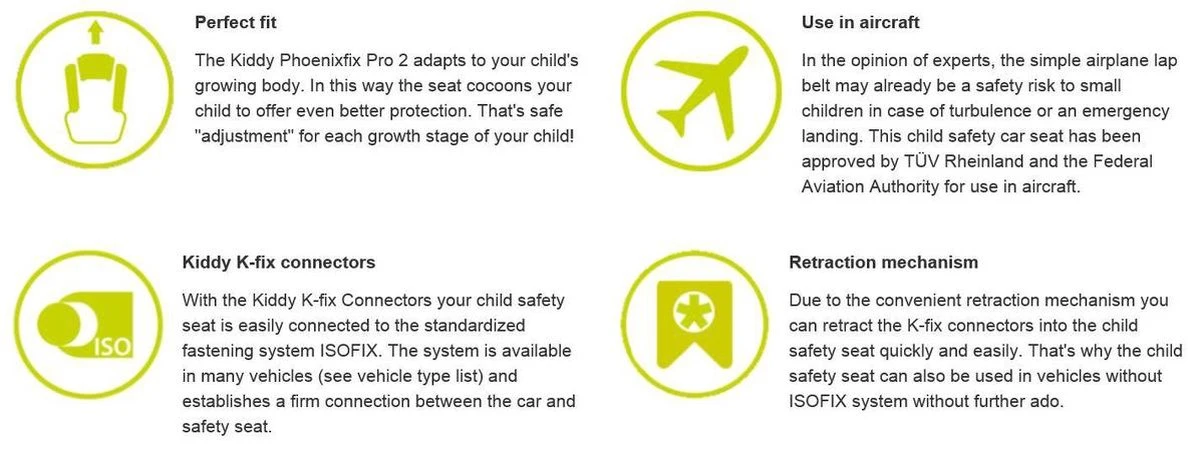 Kiddy Autostoeltje Phoenixfix Pro2 Groep 1 Zwart 41542PF069 4 Kiddy Autostoeltje Phoenixfix Pro2 Groep 1 Zwart 41542PF069 - Afbeelding 2