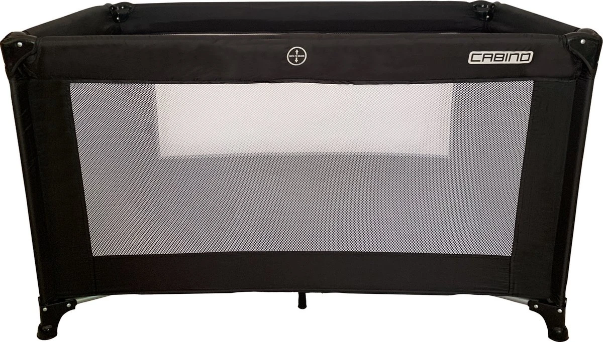 Cabino Campingbedje / Reisbed Set Inclusief Comfortabel Matras 60x120cm Zwart 4 Cabino Campingbedje / Reisbed Set Inclusief Comfortabel Matras 60x120cm Zwart - Afbeelding 2