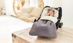 Jollein Voetenzak Voor Autostoel & Kinderwagen - Bliss Knit - Storm Grey -Babyproducten 1200x698