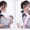 Merkloos Draagzak - Baby Draagzak - Zak - Grijs - Multifunctioneel - Ergonomisch - Baby - Dreumes - Peuter - Wrap - Travel Size - Tot 48 Maanden