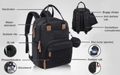 Luiertas Rugzak - Incl. Buggy / Kinderwagen Haken En Verschoningsmat - Complete Set - Zwart Van Zedar 15 Luiertas Rugzak - Incl. Buggy / Kinderwagen Haken En Verschoningsmat - Complete Set - Zwart Van Zedar -Babyproducten 1200x758 2