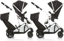 BERKATMARKT - Hauck Duett 2 Dubbele Kinderwagens Voor Baby's En Kinderen, Omkeerbare Zitting, In Hoogte Verstelbaar, Zonwering, Regenbescherming, Opvouwbaar, Tot 36 Kg, Zwarte Woud -Babyproducten 1200x758